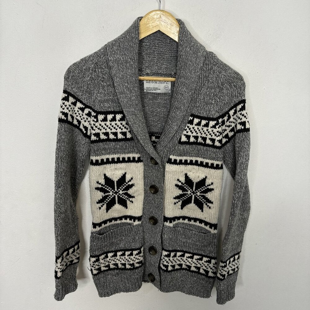 Bluenotes Woman S Nordic Western Cowichan Cardigan Knit Sweater Aztec